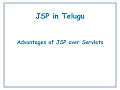 Advantages of JSP over Servlets JSP in Telugu Lecture-2