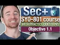 1 1 Security concepts and controls Security SY0-801 complete course with practice questions