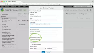 Alfresco Governance Services 2 6 - Create a records folder