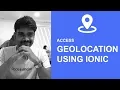 Ionic Geolocation Tutorial Ionic 3