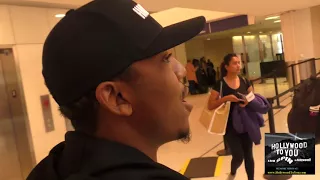 Christopher Massey talks about being ok with Shar Jackson again while departing at LAX Airpot in Los