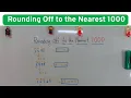 Rounding Off to the Nearest 1000 Rounding Whole Numbers To The Nearest Thousand