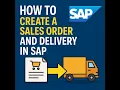 How to Create a Sales Order and Delivery in SAP Step-by-Step Tutorial English