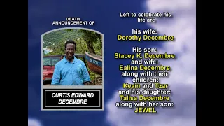 Curtis Edward Decembre Long Obituary