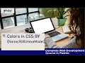 Colors Name RGB Hexa Models in CSS Web Development Tutorial in Pashto