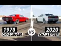 1970 vs 2020 Dodge Challenger RT Old vs New Muscle Car Drag Racing Street Style