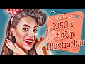 Photoshop How to Create a 1950s-style Vintage Pin Up Illustration Poster