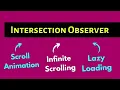 Intersection Observer browser API in JavaScript JavaScript Interview questions and answers