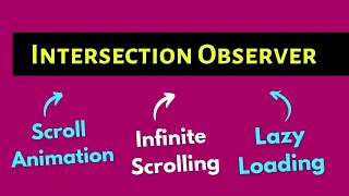 Intersection Observer browser API in JavaScript JavaScript Interview questions and answers