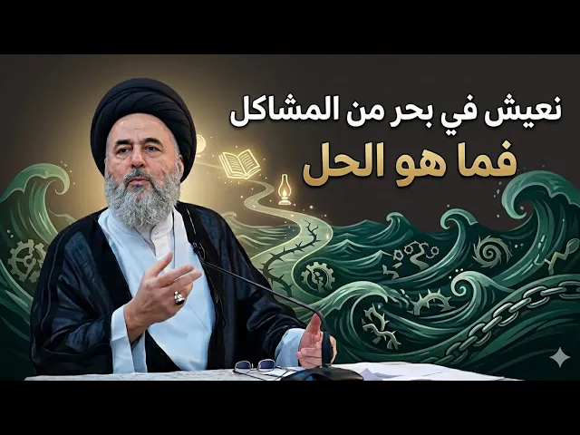 ⁣نعيش في بحر من المشاكل فا هو الحل؟ 🥺 | سيد مرتضى الشيرازي