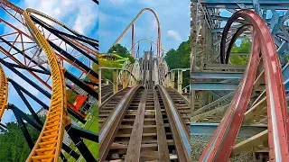 Every Roller Coaster At Kings Dominion!  Pantherian! Twisted Timbers! Rapterra!  Front Seat POVs!
