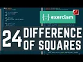 exercism io 24 difference of squares