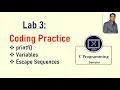 Coding Practice 1 C Programming Escape Sequence printf