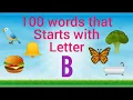100 words with Letter B 100 words that starts with letter B