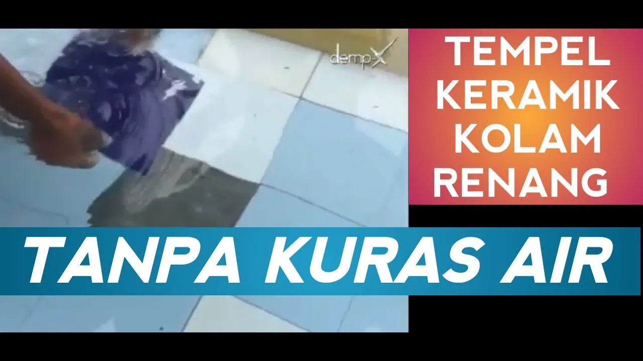 Nat Keramik / Mozaik kolam renang yang lepas kalau dibiarkan lama tidak ditangani akan menyebakan le. 