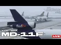 LIVE HEAVY CARGO FedEx MD-11F from Anchorage to Oakland PANC-KOAK