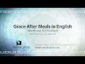 Grace After Meals in English from the Didache