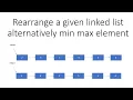 Linked List in Java - 76 Rearrange a given linked list alternatively min max element