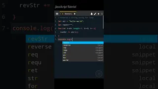 Reverse a String in JavaScript JS Tutorial codeDynasty-O95