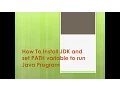 Install JDK and set PATH variable