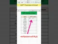 LEFT Function in Excel Advanced Excel Formula