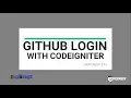 github login with codeigniter App creation in github