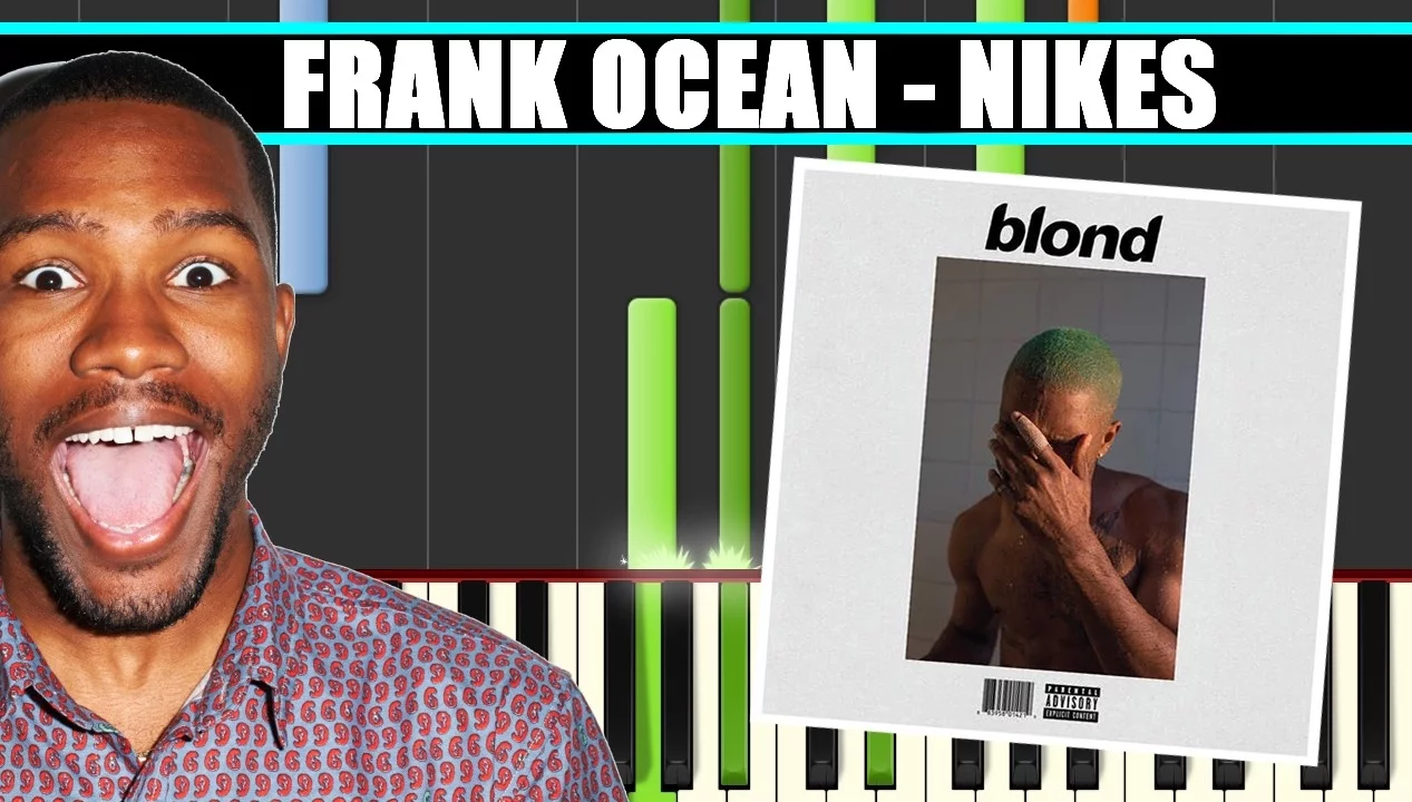 NIKES (Frank Ocean || BLOND) EASY Piano Tutorial / Cover SYNTHESIA + MIDI File