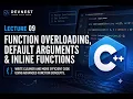 Complete C Course Functions Overloading Default Argument Inline Functions