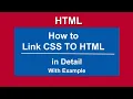How to link CSS to HTML CSS ko HTML file mei link kaise kare