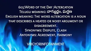 Altercation synonyms antonyms