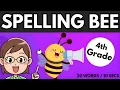 4th Grade Spelling Bee Challenge 20 Words from Easy to Hard to Spell