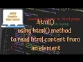 jQuery Tutorials - using jquery html method to read html content from an html element