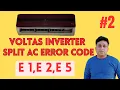 Voltas inverter split ac error code E1 E2 E5