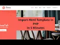 How to Import HTML Template In PHP Php Template Tutorial