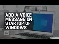HOW TO MAKE YOUR COMPUTER GREET YOU HOW CAN YOUR COMPUTER SPEAK TEXT TO SPEECH IN COMPUTER