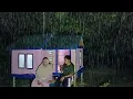 Download Lagu Building a shelter in the forest with my wife during heavy rain.