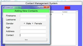 Python Contact Management system
