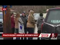 Procession of police cruisers escorting fallen Uxbridge officer