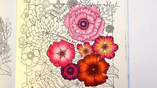 Coloring FLOWERS - Part 1 WORLD OF FLOWERS by Johanna Basford