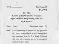 BTECH CS Object Oriented Programming With JAVA question paper 2024 - YMCA