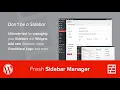 Custom Sidebar Manager Codecanyon Scripts and Snippets