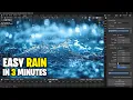 How to make it rain in 3 minutes - blender tutorial
