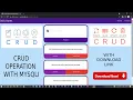 PHP CRUD Operation Tutorial with MySQL Create Read Update Delete CRUD project in single page