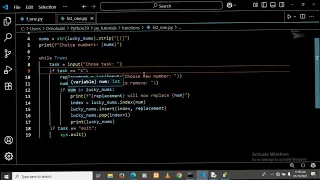 Python list methods insert pop and index