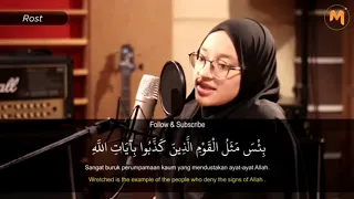 suara merdu gadis cantik baca quran dengan nada rost
