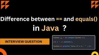 What is the difference between and equals in Java Java Interview Questions