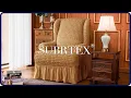 How to install Stretch Wing Chair Cover Skirt Style Wingback Slipcover by Subrtex