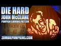Die Hard John McClane Pumpkin Pattern by Zombie Pumpkins