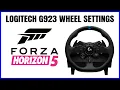 FORZA HORIZON 5 - Best Logitech G923 Wheel Settings for PlayStation 5