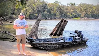 The river is going dry Mud Skipper FEATHER-LITE Surface Drive initial thoughts